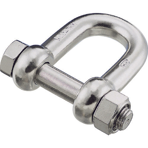 Stainless Steel Safety D-Shackle, Loose Stopper Nut type  B-1607  MIZUMOTO