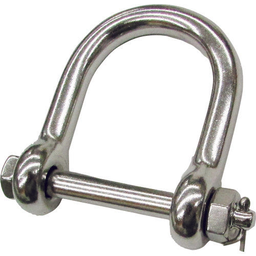 Stainless Steel Wide Screw Pin D-Shackle, Cotter Pin type  B-2764  MIZUMOTO