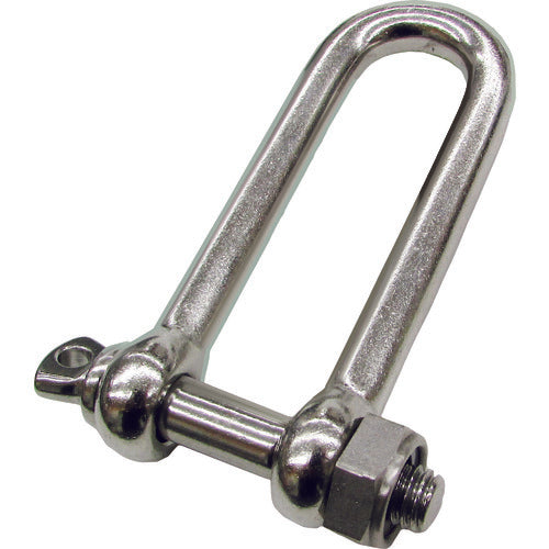 Stainless Steel Long Screw Pin D-Shackle, w/loose stopper nut  B-2774  MIZUMOTO