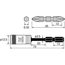 Load image into Gallery viewer, Torsion Bit Holder  BH-14  VESSEL
