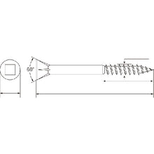 Load image into Gallery viewer, Flat Countersunk Head with Mysterious Square Recess Stainless Steel Screw for Wood Deck Board  CX102-55-PC1  MIYAGAWA
