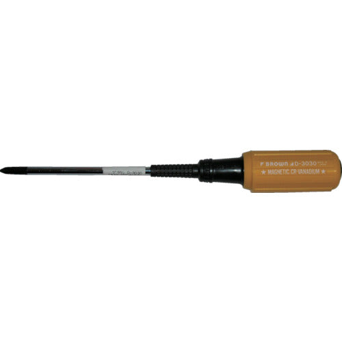 Rubber Grip Screwdriver  D-3030-2-150  BROWN