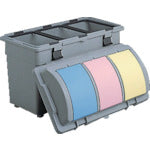 Load image into Gallery viewer, Litter Bin with Treble Recycling Units  DS-193-100-0  TERAMOTO
