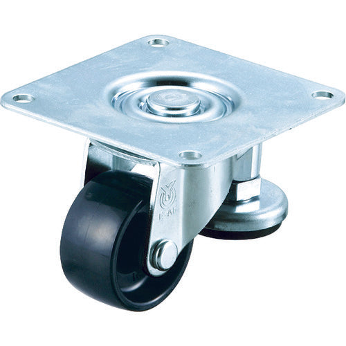 Rubber Wheel Caster With a Level Adjuster  E-50R-AF-YAKI  YUEI