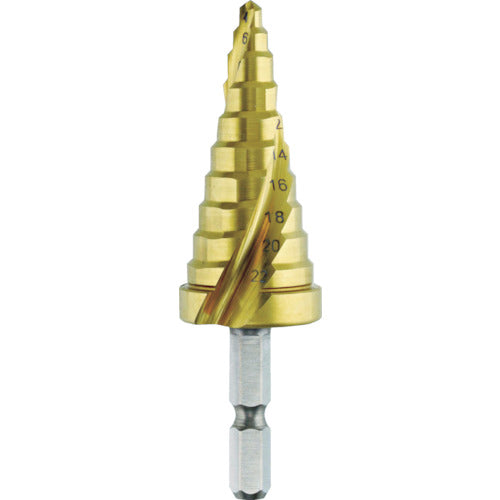 Hexagonal Shank Spiral Step Drill  ESD-422SG  TOP