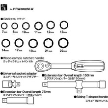 Load image into Gallery viewer, Wood-compo Ratchet Wrench Set  HRW3002M-W  VESSEL
