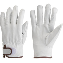 Load image into Gallery viewer, Pigskin Leather Gloves with Hook and Loop Fastener  JK-717-L  TRUSCO
