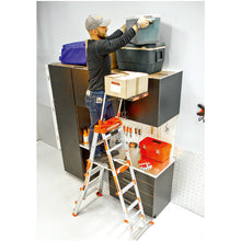 Load image into Gallery viewer, Aluminum Adjustable Stepladder SELECT STEP  LG-15125  HASEGAWA
