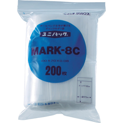 Reclosable Poly Bag Uni Pack MARK  MARK-8F  SEINICHI GRIPS