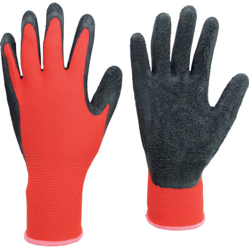 Natural Rubber Coated Gloves  MHG-130-RD/BK-S  MIDORI ANZEN