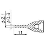 NOZZLE/0.8MM <LONG TYPE>  N61-11  HAKKO