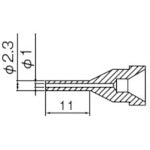 NOZZLE/1.0MM <LONG TYPE>  N61-12  HAKKO