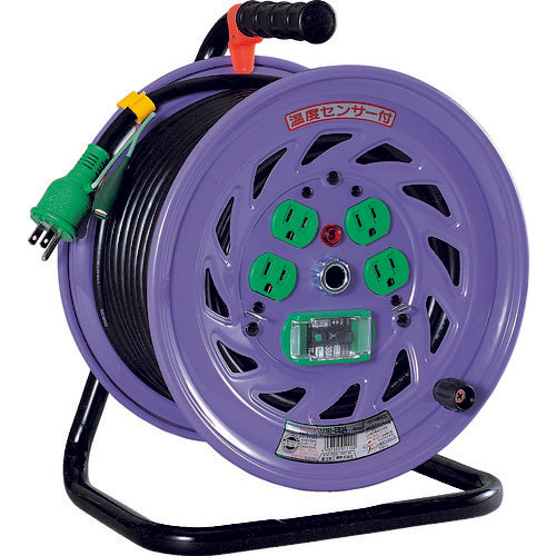 Indoor-type Single-Phase 100V Earth Breaker Cord Reel  NF-EB34  NICHIDO