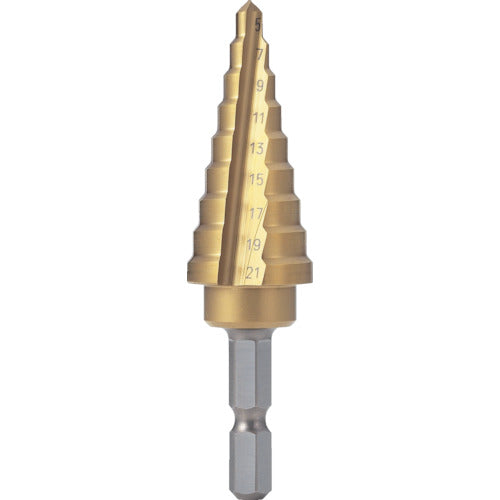 Nice Mighty Step Drill(Titanium Coated Cobalt-High Speed Steel)  NMS-21EG-H  TRUSCO
