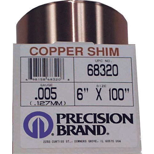 Copper Shim Rolls  PB0.025CS68130  Preshijon