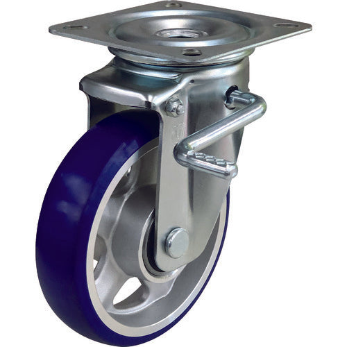 Aluminum Wheel Urethane Caster(PM Series)  PMS-130APULB(R)  YUEI