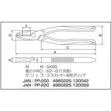Load image into Gallery viewer, Light Power Side Cutting Pliers  PP-200  THREE PEAKS
