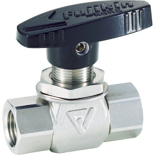 Stainless Steel 4.90MPa Screwed type Ball Valve with Panel Nut  PUBV-15B  FUJIKIN