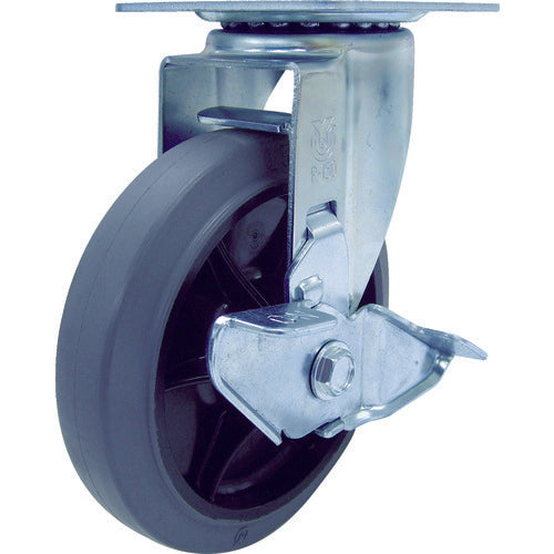 Nylon Wheel Rubber Caster(RJ2 Series)  RJ2-150NWRS-G  YUEI