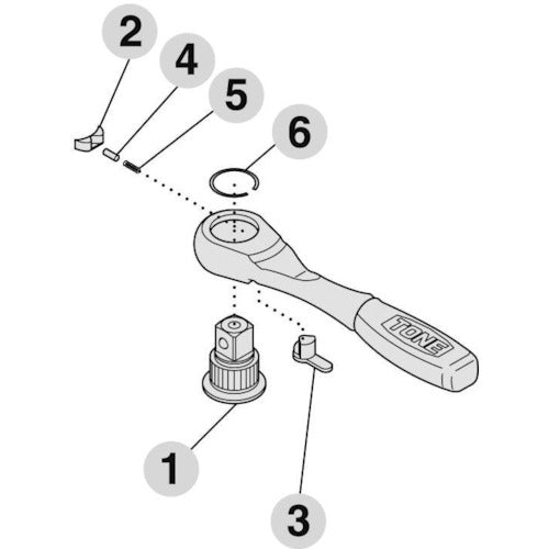 Repair Kit for Ratchet Handle  RK-RH2CHS  TONE