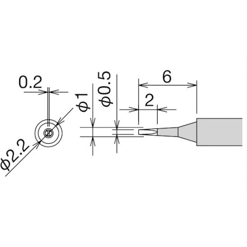 Micro soldering iron tip  RX-81HRT-0.5D  goot