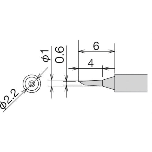 Micro soldering iron tip  RX-81HRT-0.6C  goot