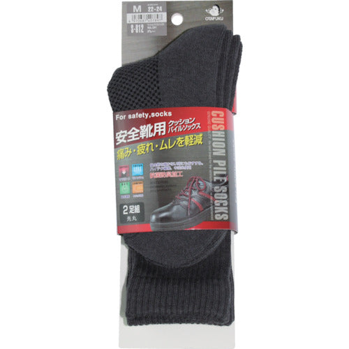 Cushion Pile Socks  S-812-GR-M  OTAFUKU