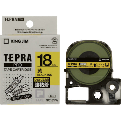 Tepra PRO Tape Cartridge SC18YW KING JIM