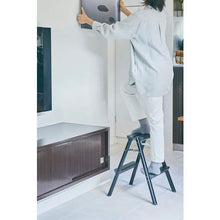Load image into Gallery viewer, Aluminum Step Stool  SE-3A(BK)  HASEGAWA
