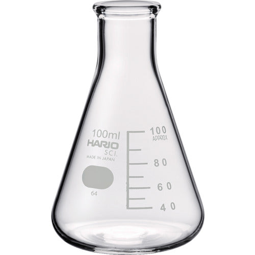 Erlenmeyer Flask with Measurements  SF-100 SCI  HARIO