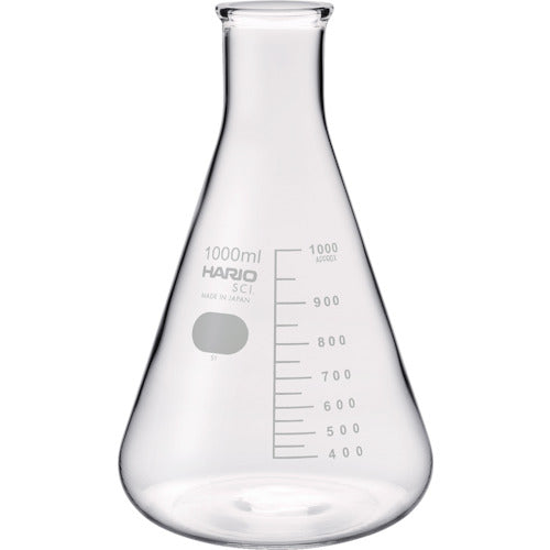 Erlenmeyer Flask with Measurements  SF-1L SCI  HARIO