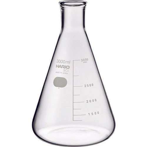 Erlenmeyer Flask with Measurements 3000ml  SF-3L SCI  HARIO