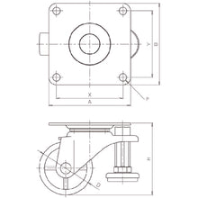 Load image into Gallery viewer, Caster With a Lebel Adjuster  SGW-60GN-AF(D92,P75)  YUEI
