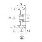 SP Pulley  SPA224-3  EVN