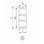 SP Pulley  SPZ132-2  EVN