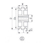 SP Pulley  SPZ265-3  EVN