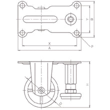 Load image into Gallery viewer, Caster With a Lebel Adjuster  SR-60GN-AF  YUEI
