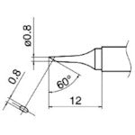 SOLDERING TIP  T12-C08  HAKKO