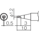 Replacement Tip  T12-D12  HAKKO