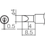 Replacement Tip  T12-D4  HAKKO