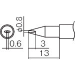 Replacement Tip  T12-DL08  HAKKO