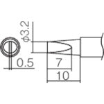 Replacement Tip  T12-DL32  HAKKO