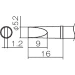 Replacement Tip  T12-DL52  HAKKO