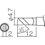 Replacement Tip  T12-KRZ  HAKKO