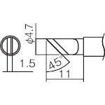 Replacement Tip  T12-KR  HAKKO