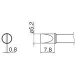 Load image into Gallery viewer, SOLDERING TIP  T31-03D52  HAKKO
