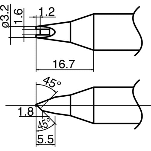 SOLDERING TIP  T33-1611  HAKKO