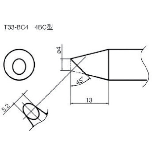 SOLDERING TIP SHAPE-4BC  T33-BC4  HAKKO