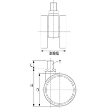 Load image into Gallery viewer, Screw type Dual Wheel Caster  TDE40-M10  TRUSCO
