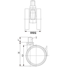 Load image into Gallery viewer, Screw type Dual Wheel Caster  TDES40-M10  TRUSCO
